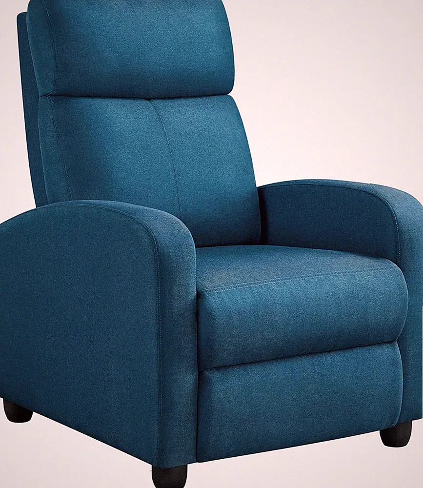 Fabric Recliner Sofa Modern Single Recliner Sofa Home Theater Seating W/ Thick