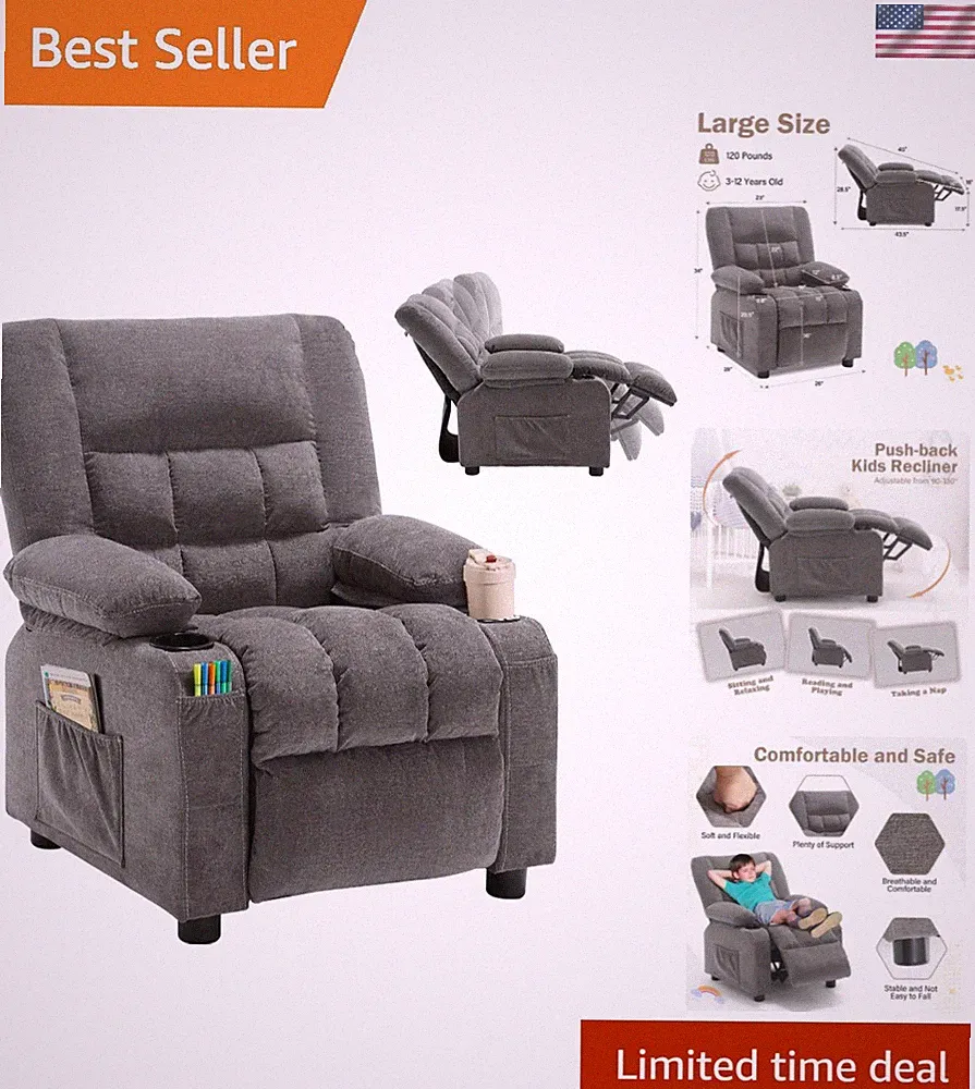 Spindle Back Kids' Recliner